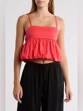 Abound Bubble Peplum Crop Top. 
Size XXL